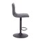 Emma and Oliver Coti Modern Channel Tufted Upholstered Height Adjustable Mid-Back Stool and Pedestal Base with Footrest